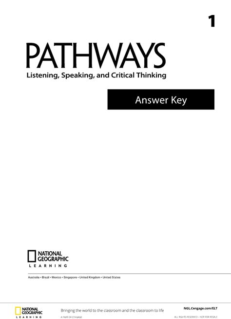 Read the textbook in advance and only use the. . Pathways 2 answer key